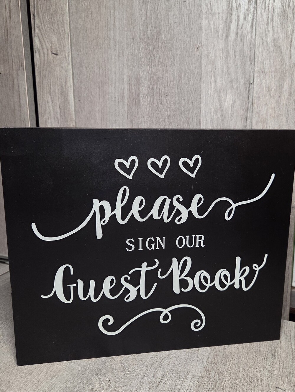 B&W Guest Book Sign